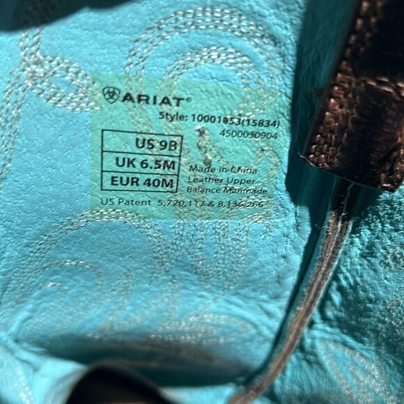 Ariat 15834 Legend Square Toe Brown Pull On Leather Cowboy Boots - 9B A22 - Picture 12 of 12